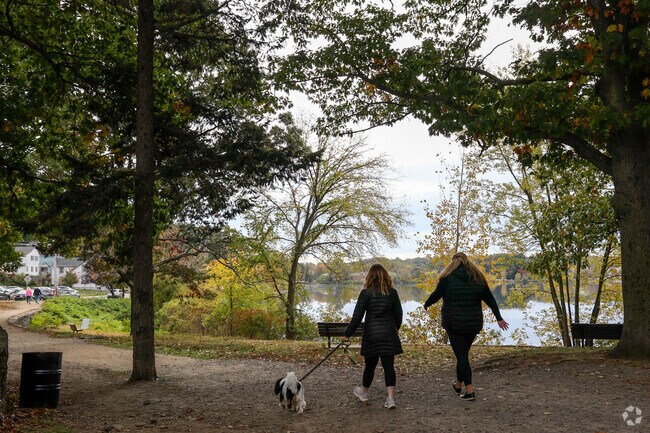 Enjoy a walk around Horn Pond's many trails in Woburn Country Club.