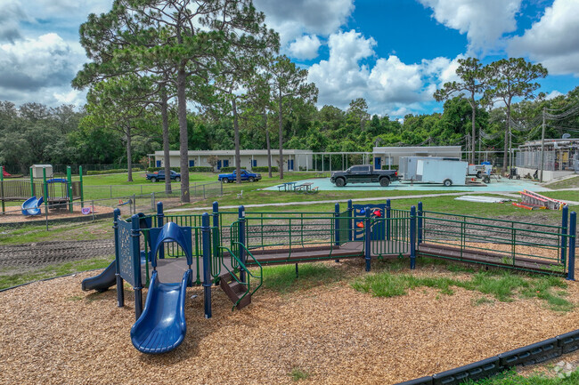 Playgrounds can be found for recess at Shaw Elementary School.
