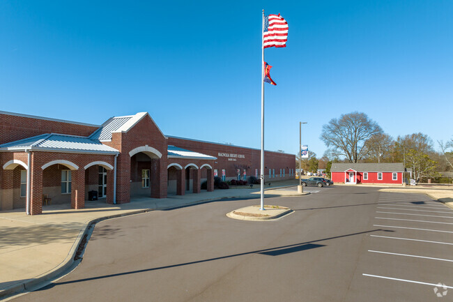 The circle drive at Magnolia Heights School in Senatobia makes drop-off and pick-up a breeze.