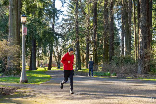 Jog along the paved and natural trails at Columbia Park in the University Park neighborhood.