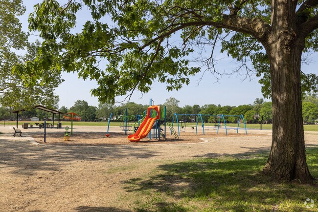 Heckel Park in The Eye neighborhood has a modern playground and picnic area.