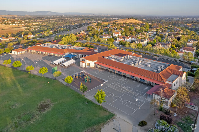 James Franklin Smith Elementary School has a large courtyard and recess area for students.