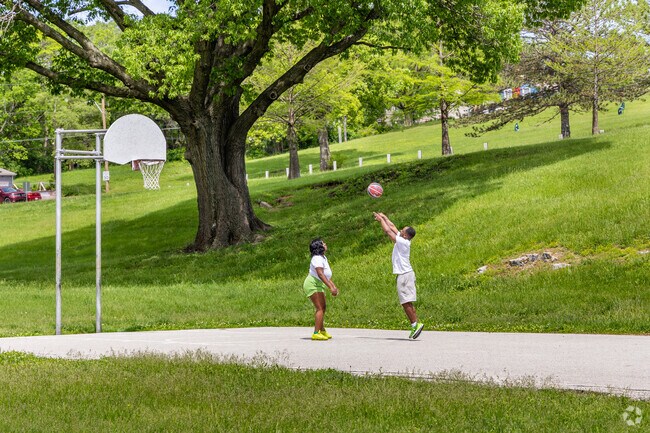 Ivanhoe Park has a basketball court the whole family can enjoy.