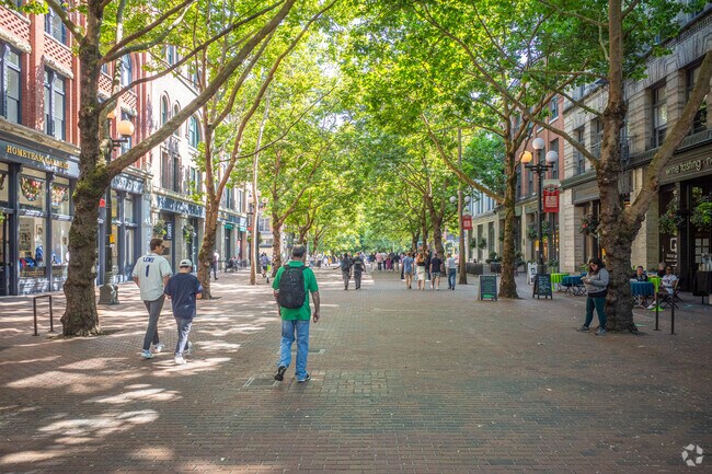 Residents enjoy spending time in Occidental Square.
