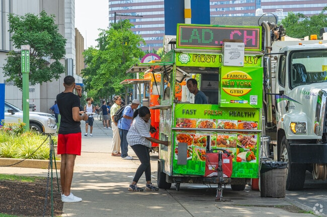 Food trucks are a popular option for a quick bite in University City.
