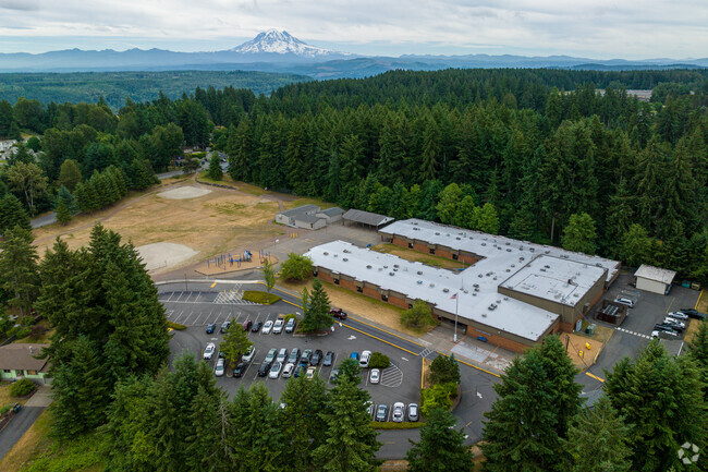 Aerial view of the Ridgecrest Elementary School in Puyallup.