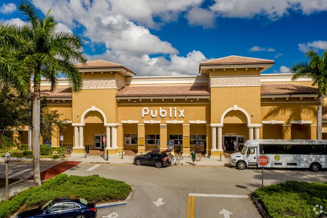 Shop for weekly groceries at the local Publix Supermarket at the Mirasol Walk Shopping Center.