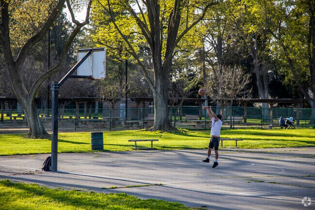 John F. Baldwin Park in Glenbrook Heights is the perfect place to shoot some hoops.