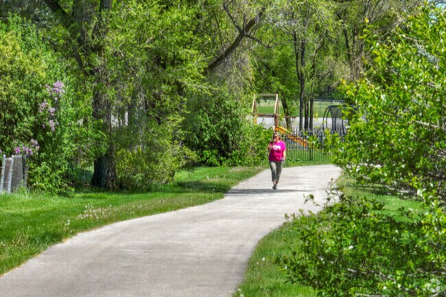 Walking 3 laps around the pond at Pheasant Hills Park in Dyer is just over a mile in length.