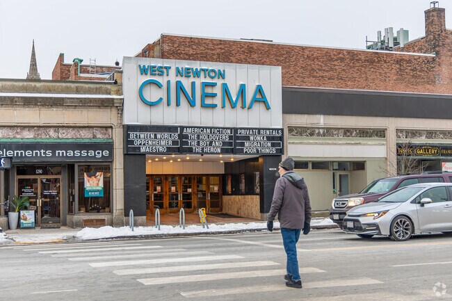 Walk over to West Newton Cinema for new released movies.