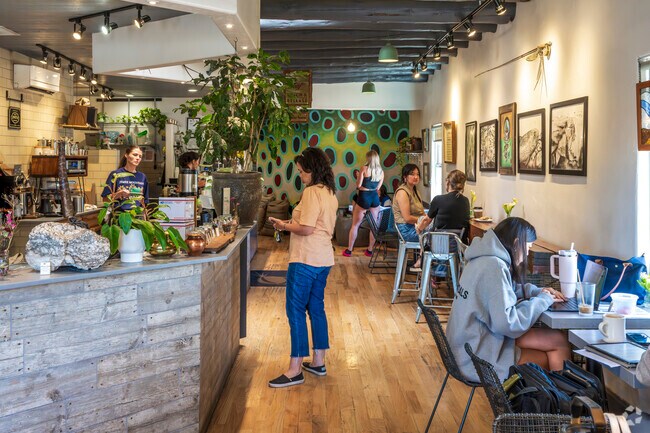Alvarado Gardens locals enjoy the offerings at Cutbow Cafe.
