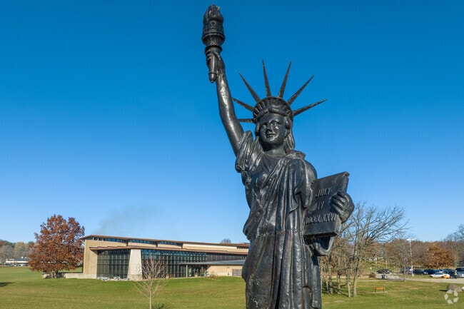 Local Mendota Hills landmarks include the Statue of Liberty at Warner Park.