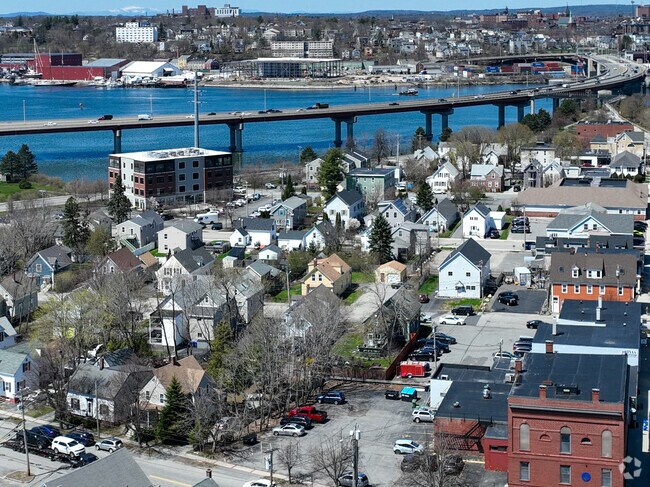 The Casco Bay Bridge spans from Knightville to Downtown Portland.