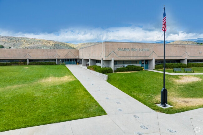 The front entrance to Galena High School in Reno.
