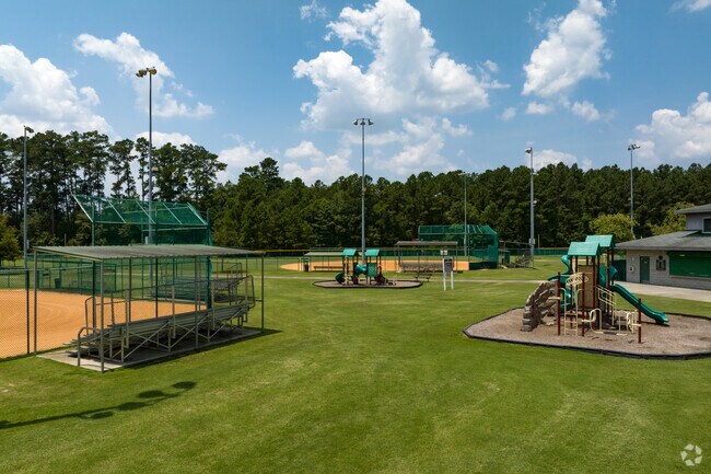 Playgrounds at the baseball fields in the Pooler Recreation Complex in Pooler, GA.
