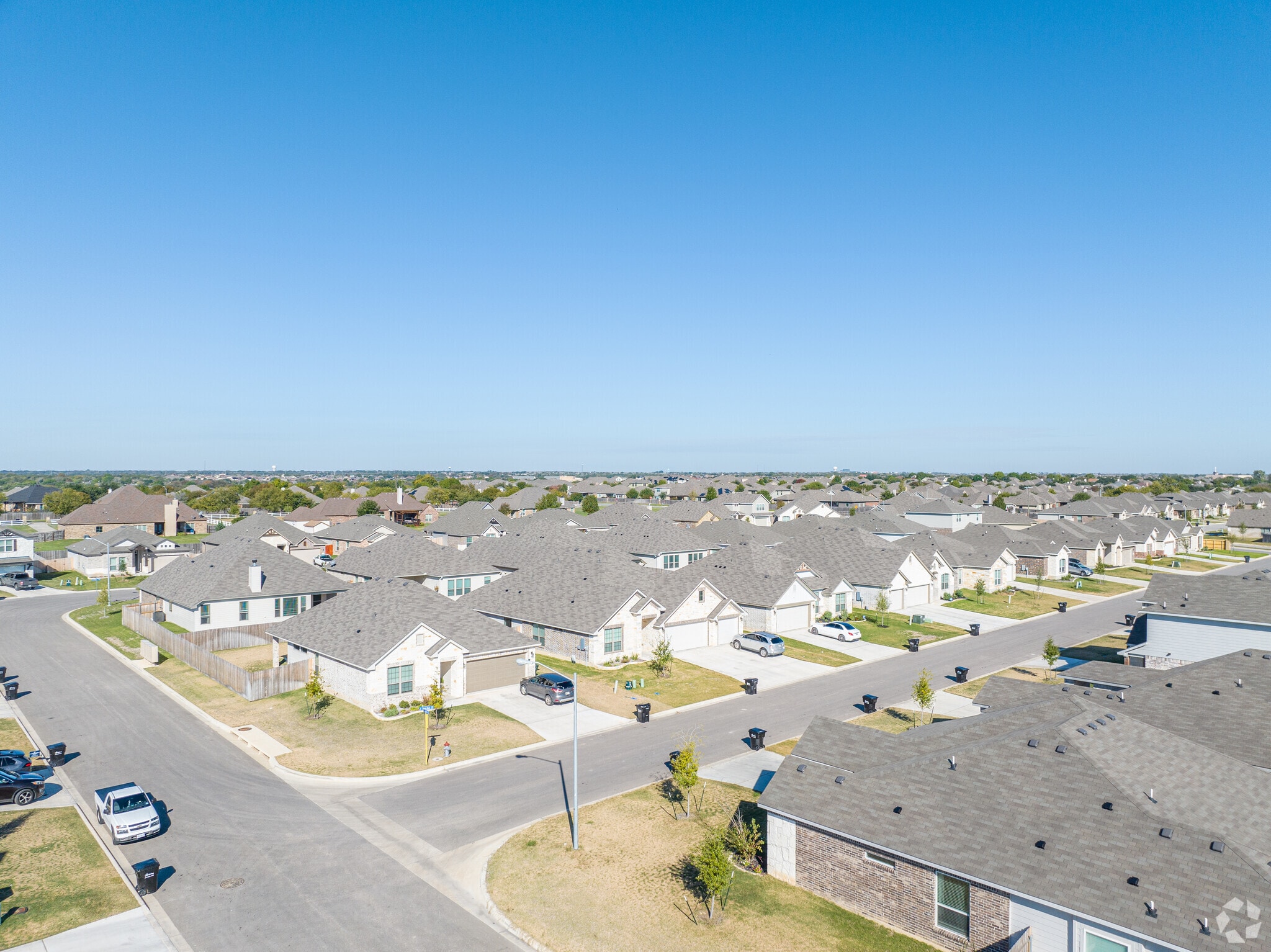 Neighborhoods in West Temple feature tidy homes on wide, well-kept streets.