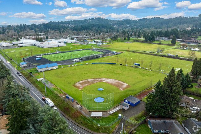 Churchill High School has a baseball field for students to play on in Eugene, Oregon.