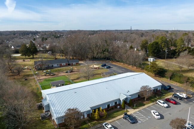 Aerial overview of Guidepost Montessori School.