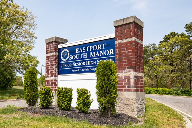 Eastport South Manor Junior Senior High School serves the Manorville area.