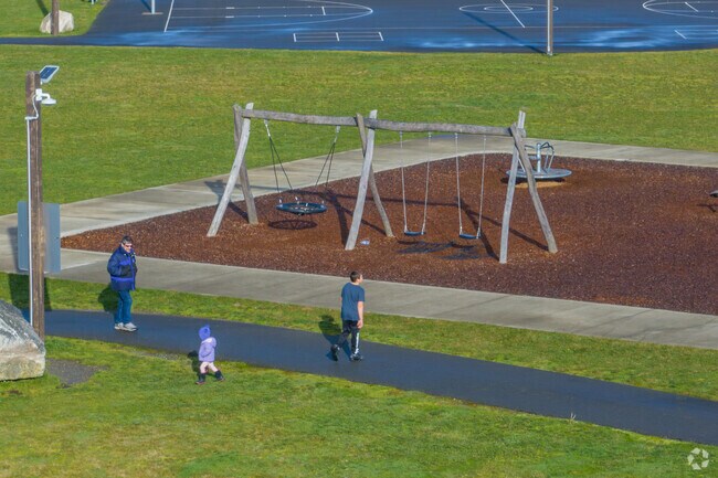 Take your kids to the playground at Frontier Park for some fresh air.