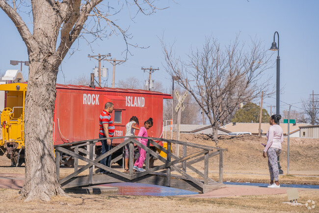 Centennial Park offers unique exhibitions and decorations for Guymon locals to enjoy.