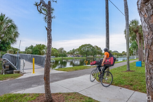 Enjoy a pleasant bike ride along the charming path at Columbia Park in nearby Sunray East.