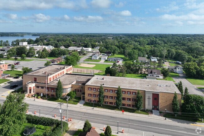 Holy Family School is adjacent to St. Paul's Catholic Church.