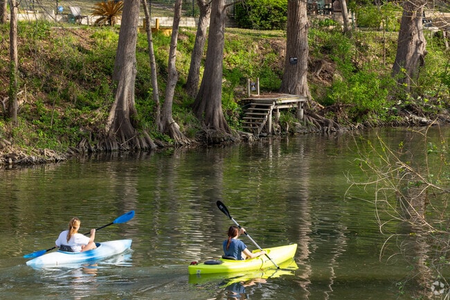 Take on a kayaking adventure down the River at Cypress Bend Park.