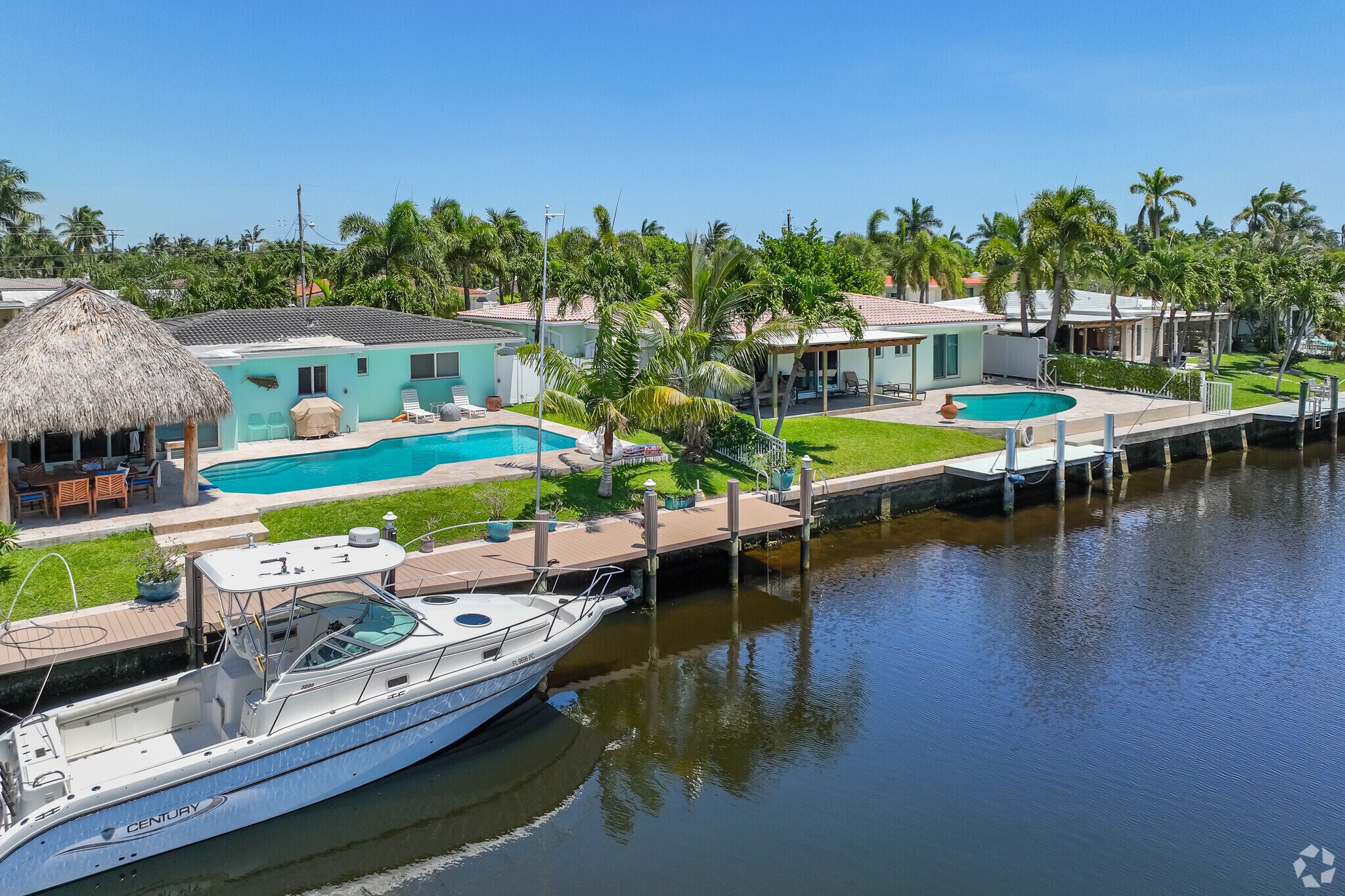 Boats are docked by the backyard of your home when you live in Boulevard Park Isles.