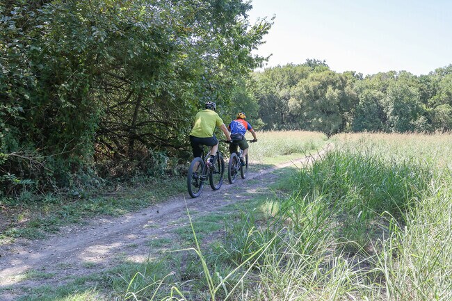 Nothing quite so satisfying as biking your way around Rowlett Creek Preserve with a friend.