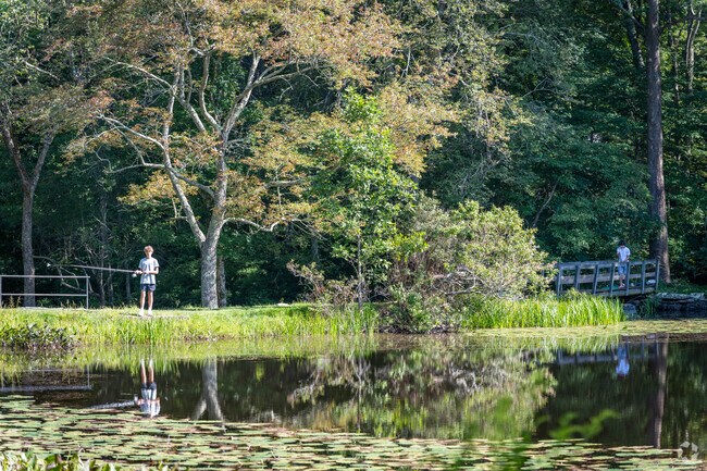Kids love fishing in the pond at Sawmill Park, a favorite spot in Ledyard.