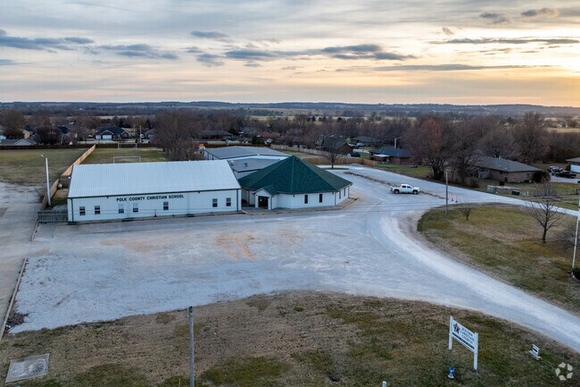 The Polk County Christian School campus is located in south eastern Bolivar.