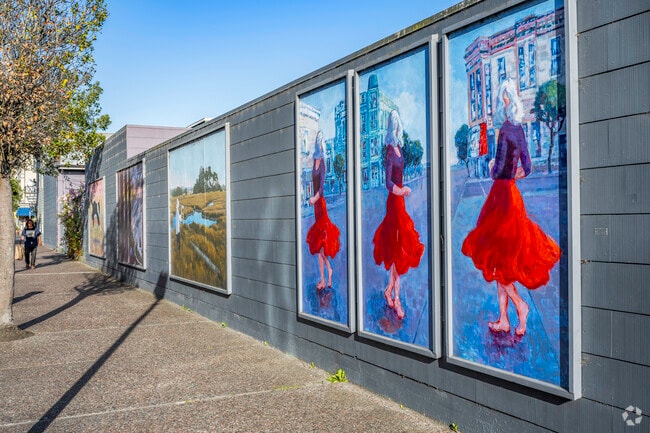 Many areas of City Center have colorful murals that make the community inviting.