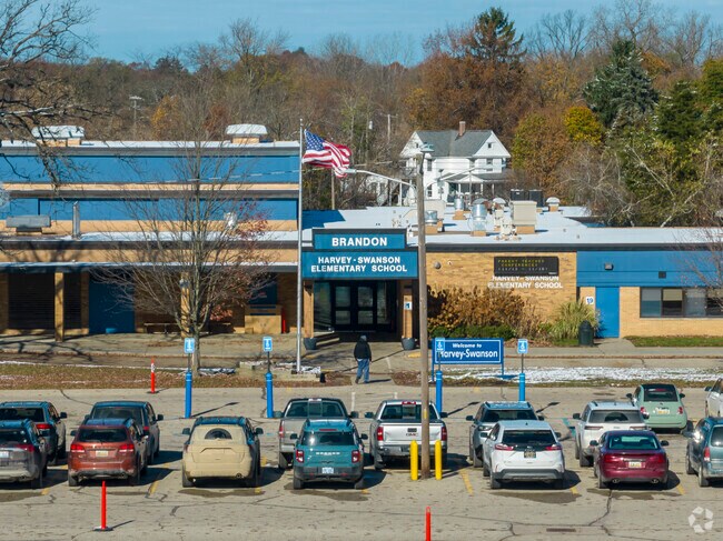 Harvey-Swanson Elementary serves 500 students near Mill Street.