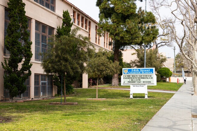 54th Street Elementary School entrance sign.