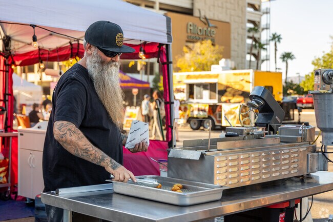 Local food vendors offer food and snacks made-to-order at the Aliante Night Market.