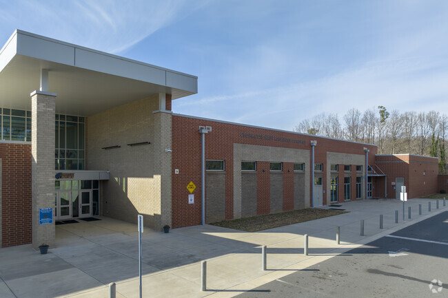 Main entrance of Charlotte East Language Academy.