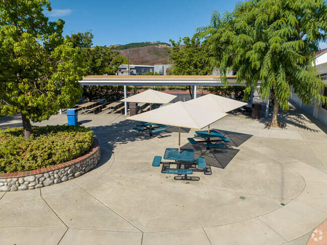 Seating area within Van Avery Prep.