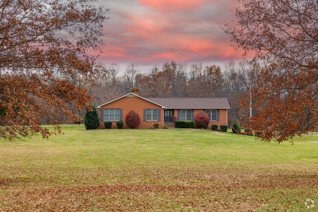 Red brick ranch homes can be found throughout the city of Adams.