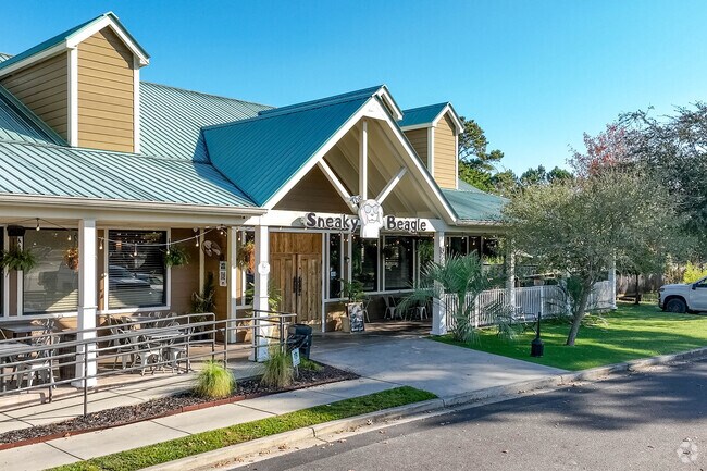 Dogs are always welcome at the Sneaky Beagle in Pine Island.