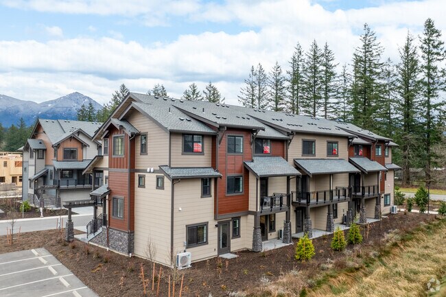 Recently built townhouses and condos are a common sight throughout the North Bend,