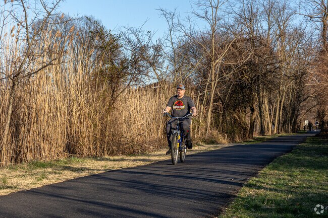 The Henry Hudson Trail, passing through Belford neighborhood, is popular among bikers.