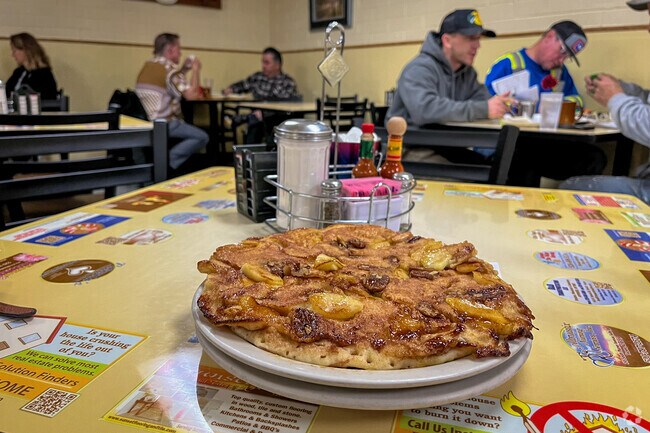 The apple pecan pancakes at Lavernas Coffee Shop are highly rated by locals in Arroyo Chico.
