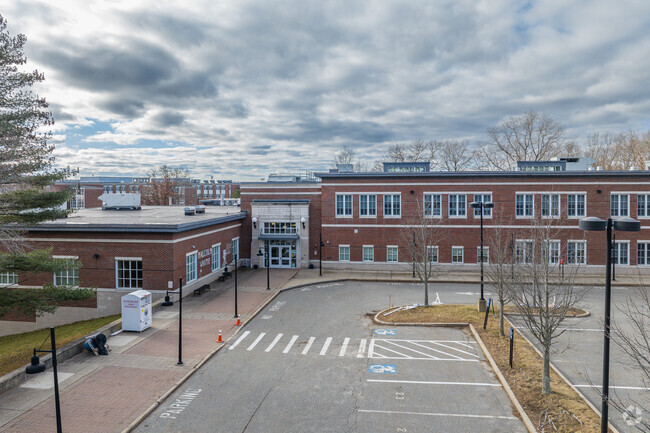 The main arrival area at the Malcolm White Elementary School in Woburn, MA.