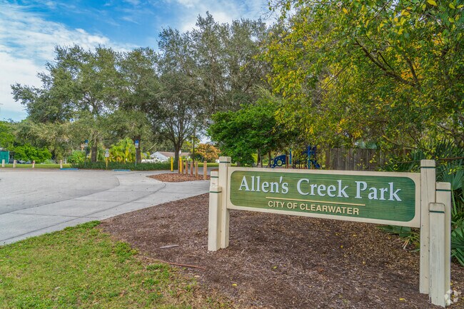 Allen Creek Park welcomes all to enjoy the green space and playground.
