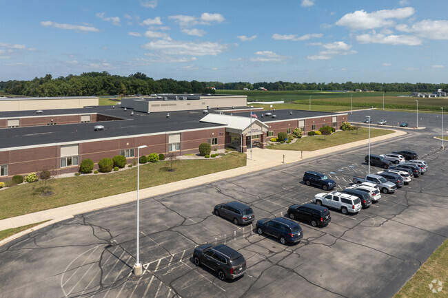 Aerial view of New Paris Elementary School.