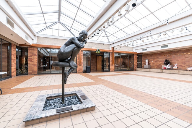 There are many beautiful sculptures inside the Canton Museum of Art.