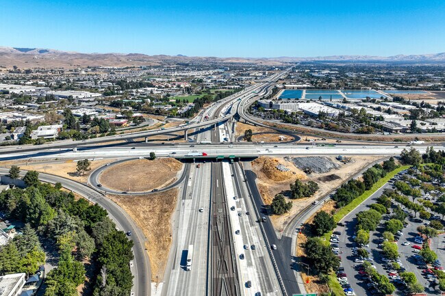Interstate 580 runs below the Silvergate neighborhood.