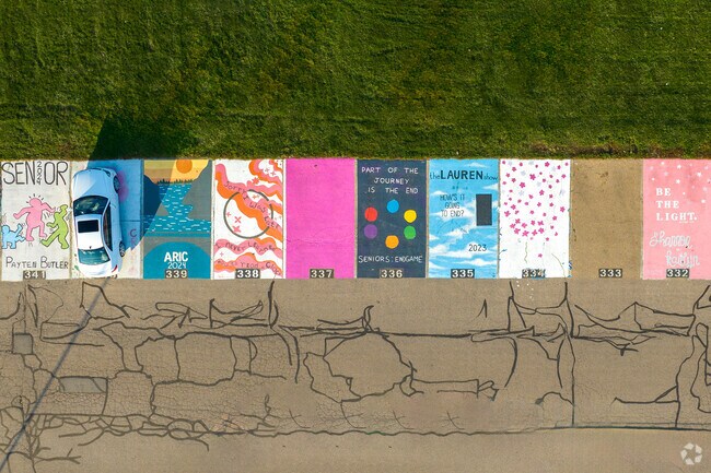 Every year, Kings High School seniors customize their parking spaces in South Lebanon.