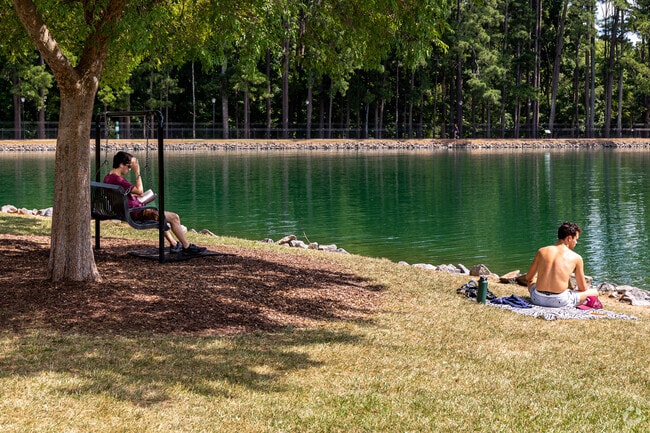 You can enjoy a book by the lake at the Pineville Lake Park.